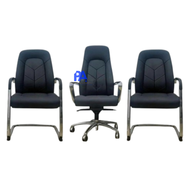 Pack fauteuil de bureau en simili cuir réf b91233
